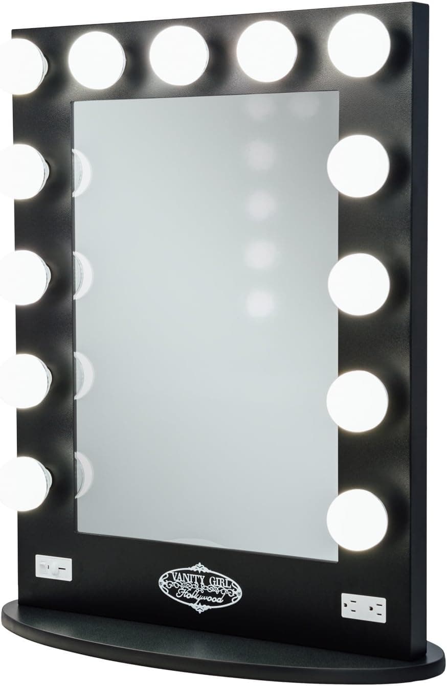 Broadway Lighted Vanity Mirror - Gloss Black