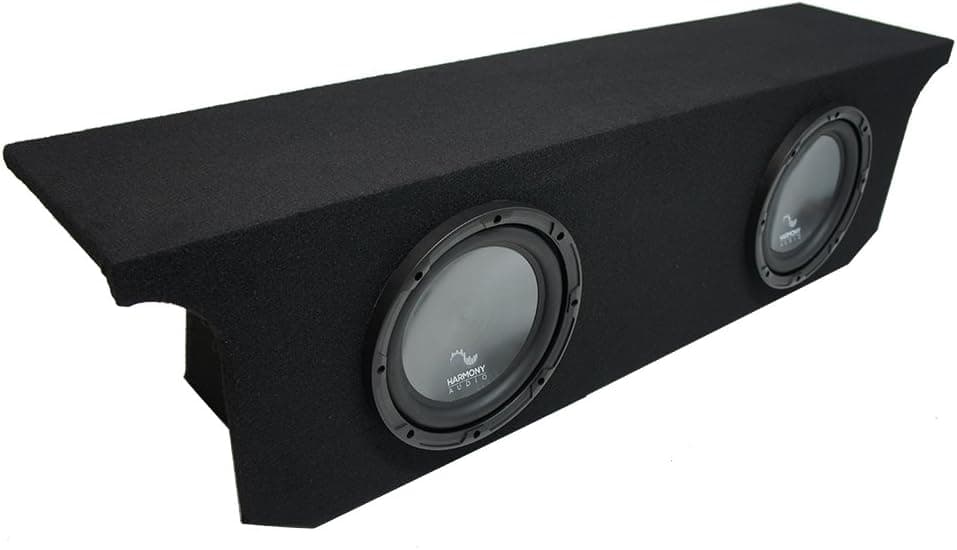 Compatible with 2007-2015 Jeep Wrangler JK Unlimited Harmony R124 Dual 12" Sub Box Enclosure