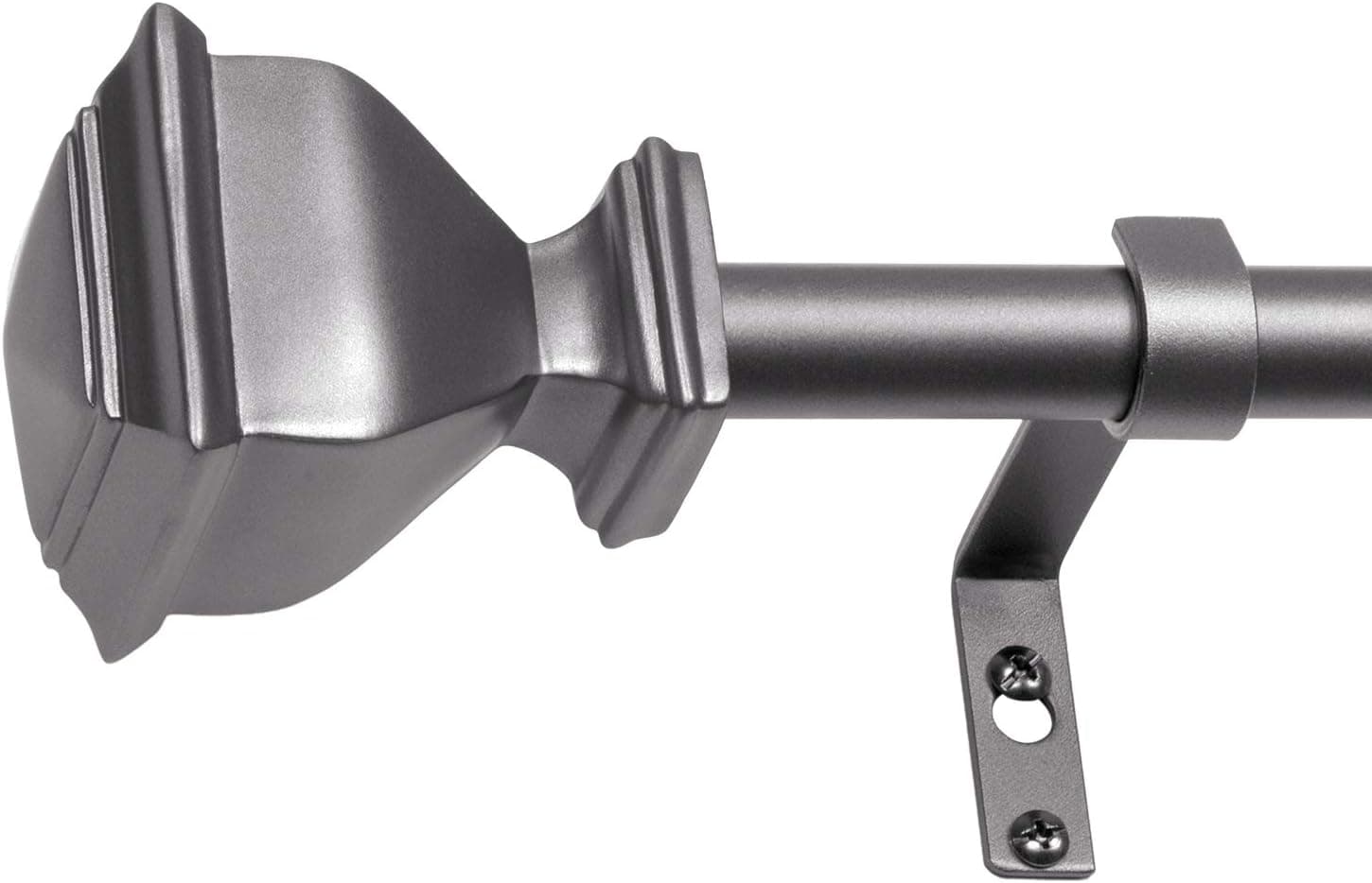 Decorative Curtain Rods Set Metal Rod for Windows - Square Design，28-48 inch，3/4 - Inch Diameter