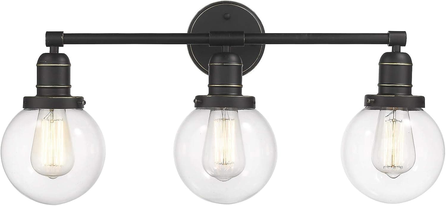Odeums Indoor Wall Sconces, 3-Light Bathroom Vanity Lights, Indoor Wall Lighting Fixture, Over -Mirror Bathroom Lights
