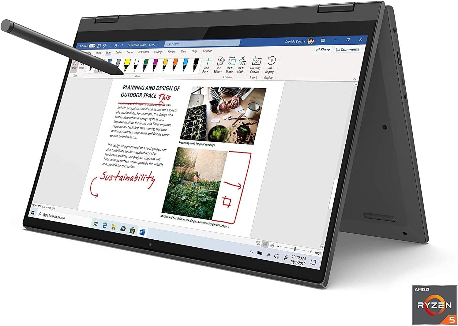 Lenovo Flex 5 14 2-in-1 14" FHD Touchscreen Laptop Computer, Hexa-Core AMD Ryzen 5 4500U(Beat i5-1035G1), 16GB DDR4 RAM, 256GB PCIe SSD, Type-C, Backlit KB, Fingerprint Reader, Digital Pen, Windows 10