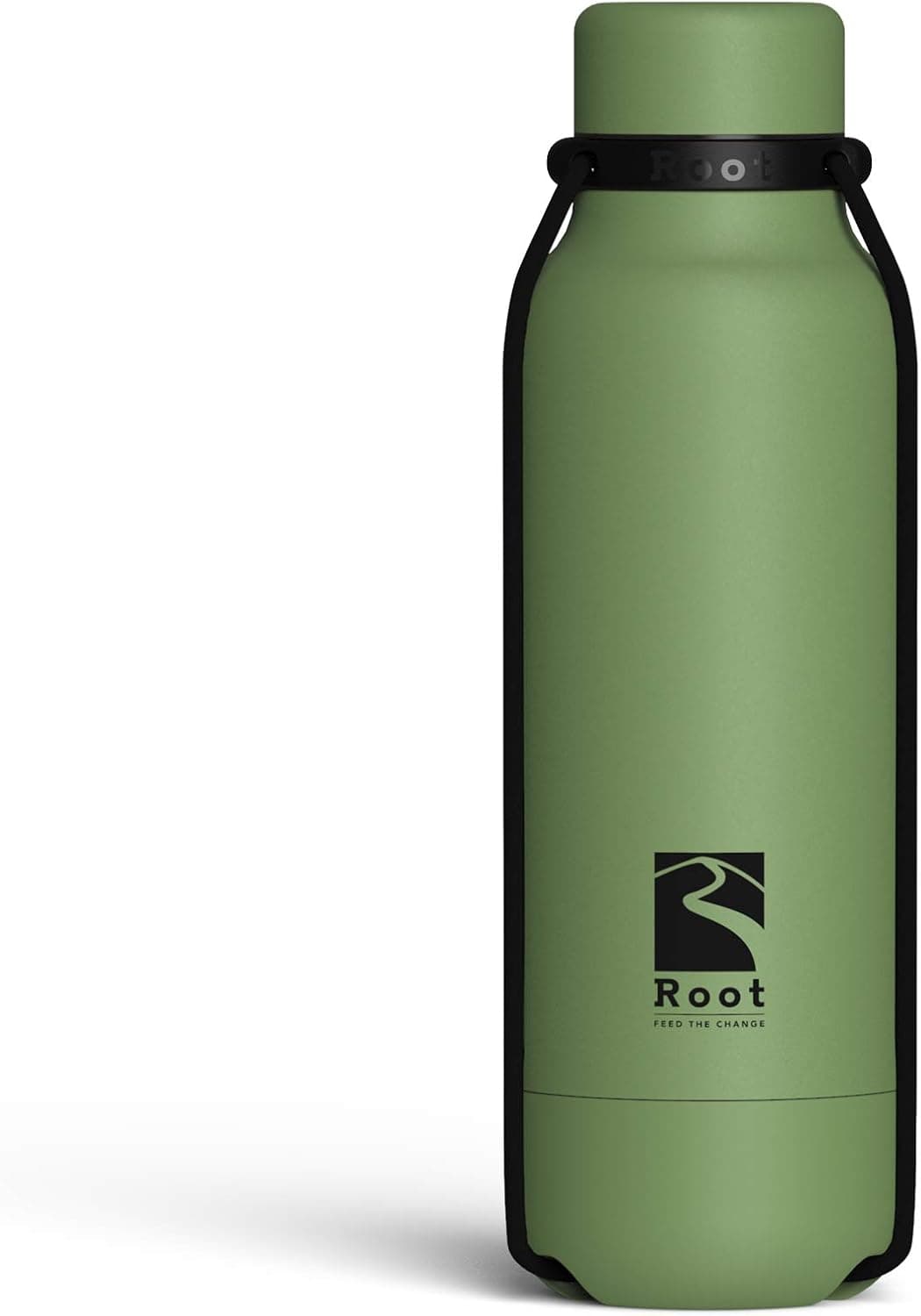 Root FTC Bottle Thermal Flask Stainless Steel Double Wall, Anti Drop Cap, Shockproof Bottom, Bungee Cords, 530 ml, 700 ml and 940 ml - Hot (20h) / Cold (24h)