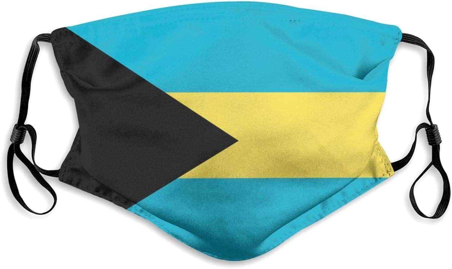 Bahamas Flag Bahamian National Flags Washable Dust Reusable Adjustable Filter Windproof Face Mouth