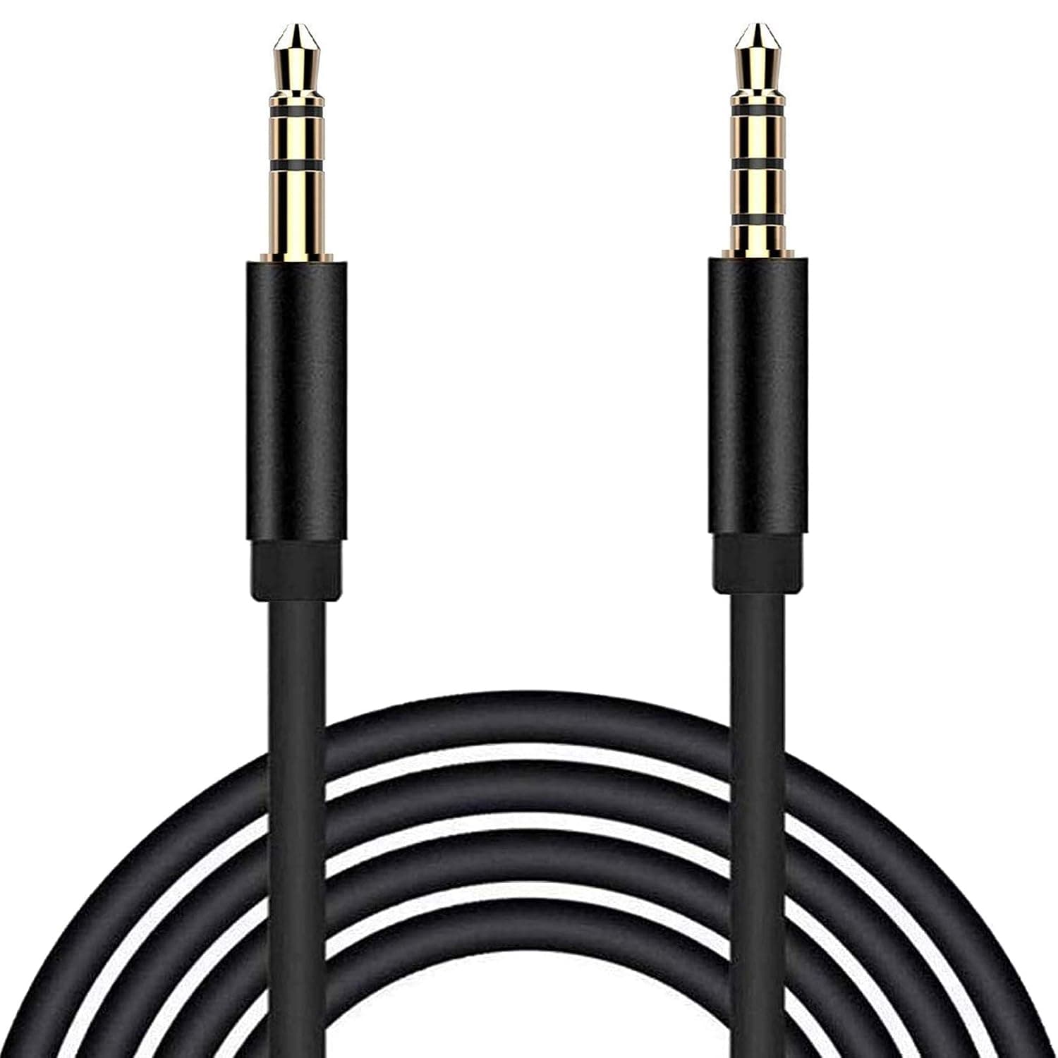 rosyclo 3.5mm TRS to TRRS Patch Cable, 1/8 Male to Male Adapter Mic Replacement Cable Auxiliary Stereo Audio Aux Cord Compatible with iPhone Smartphone Connect Car Video Microphone Camera(5.8ft/1.8m)
