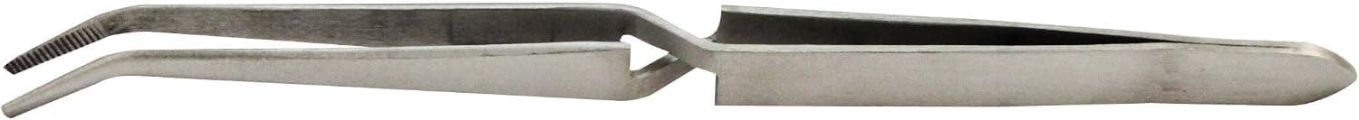 SE 6-1/2" Curved Cross Action Tweezers - 506TW