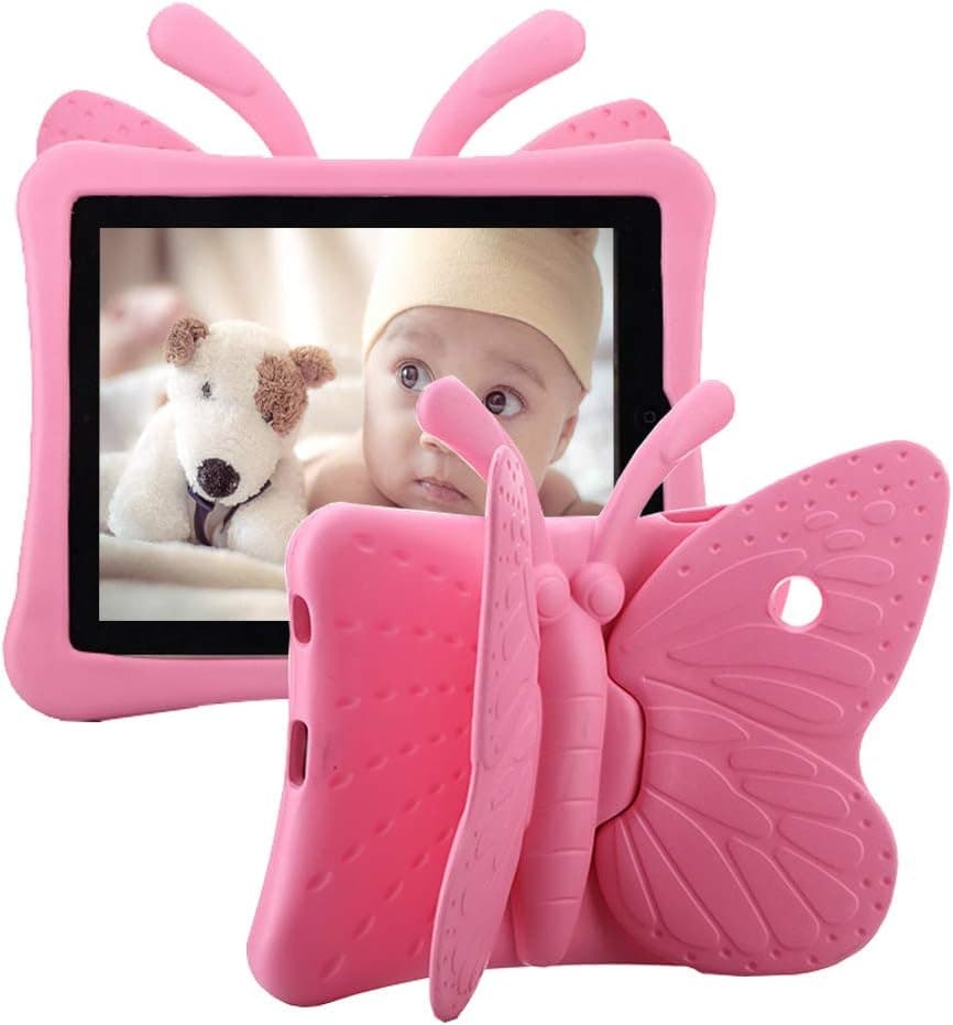 Tading Kids Case for iPad 4 3 2, Lightweight Kidproof EVA Foam Protective Cover with Stand for Apple iPad 2nd 3rd 4th Generation Tablet (Not Fit New iPad 2017 2018 Air Pro) – Baby Pink