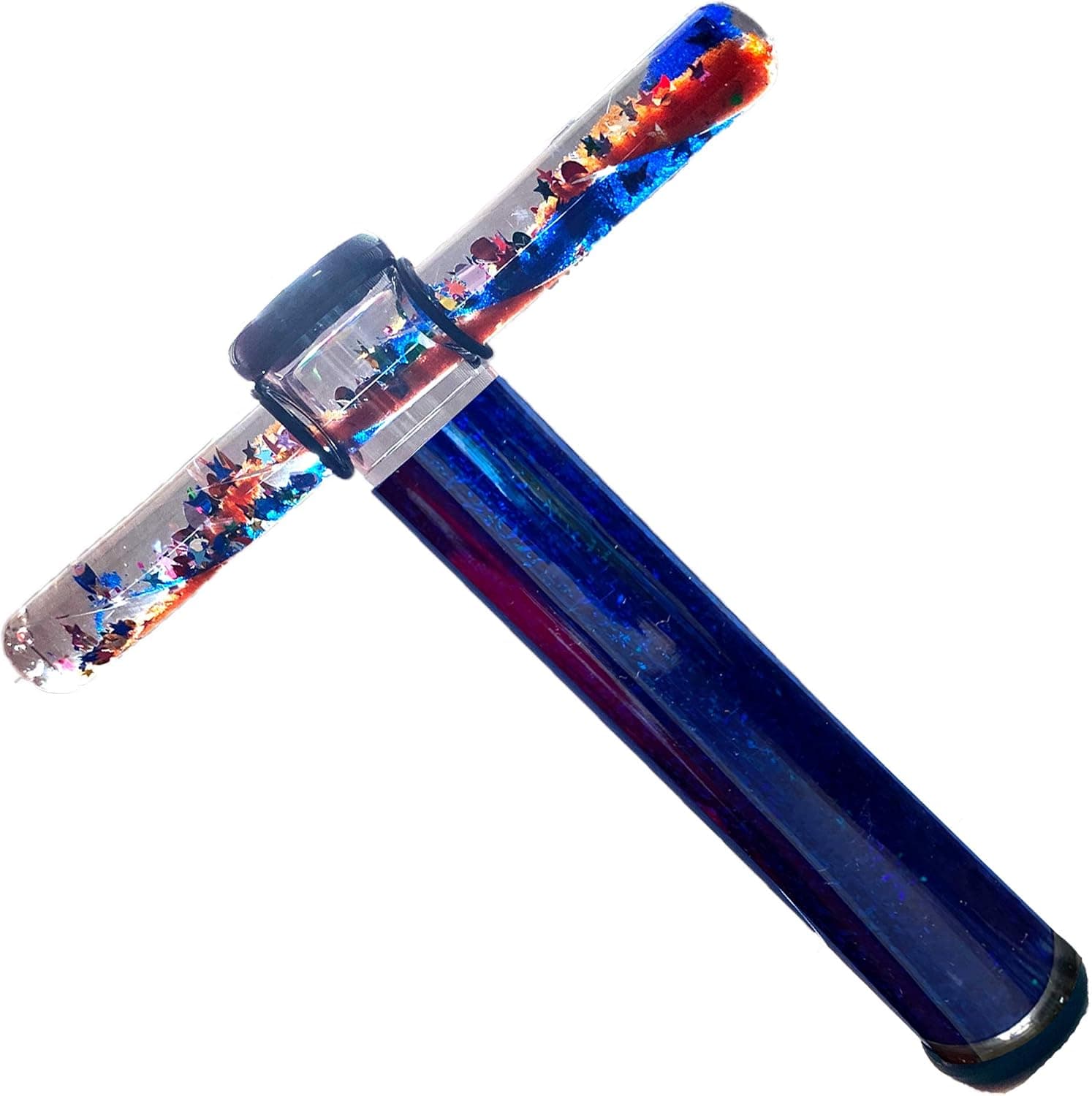 Star Magic Glitter Wand Kaleidoscope 7 Inches - Tube Kaleidoscope Glitter Filled Wands Kaleidoscope (Blue)