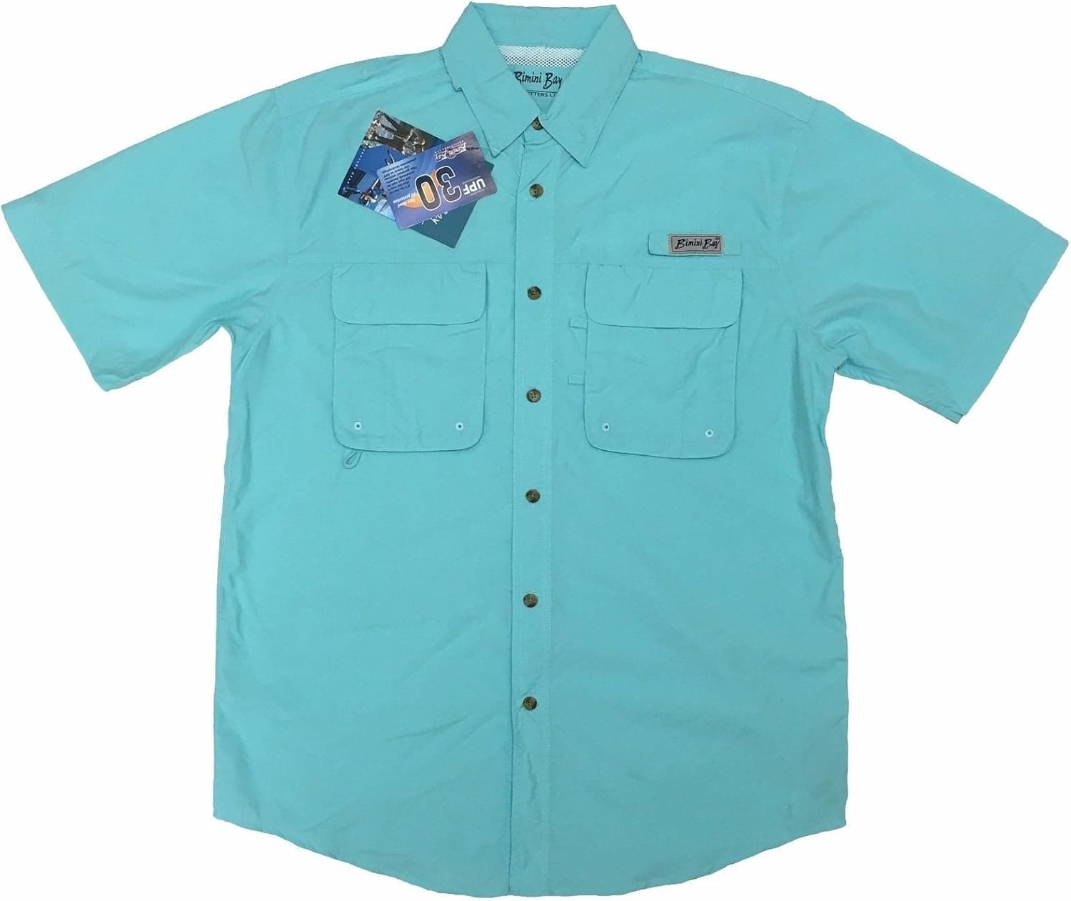 Bimini Bay Outfitters Bimini Flats III Short Sleeve Shirt Aqua XXX-Large