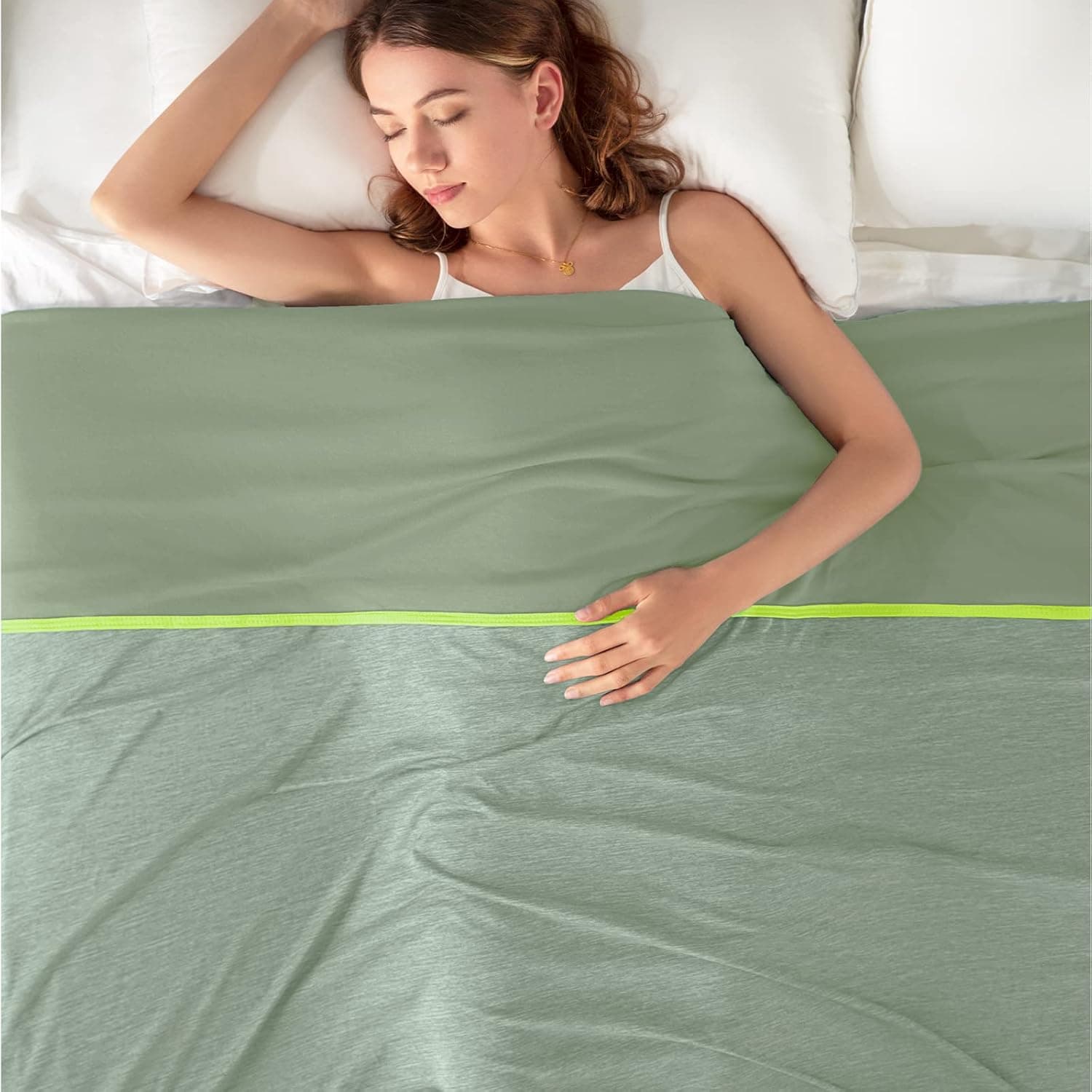 Topcee Cooling Blanket (90"x90"Queen Size) for Night Sweats Absorbs Heat to Keep Adults Cool on Warm Nights, Q-Max 0.5 Cooling Blankets for Hot Sleepers, Ultra-Cool Lightweight Blanket for Bed