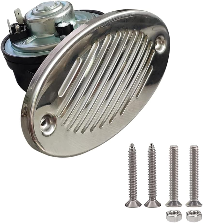 CLINK 316 Stainless Steel 12V Hidden Flush Mount 5190512 Marine Boat Horn With two types of 316 stainless steel mounting screws
