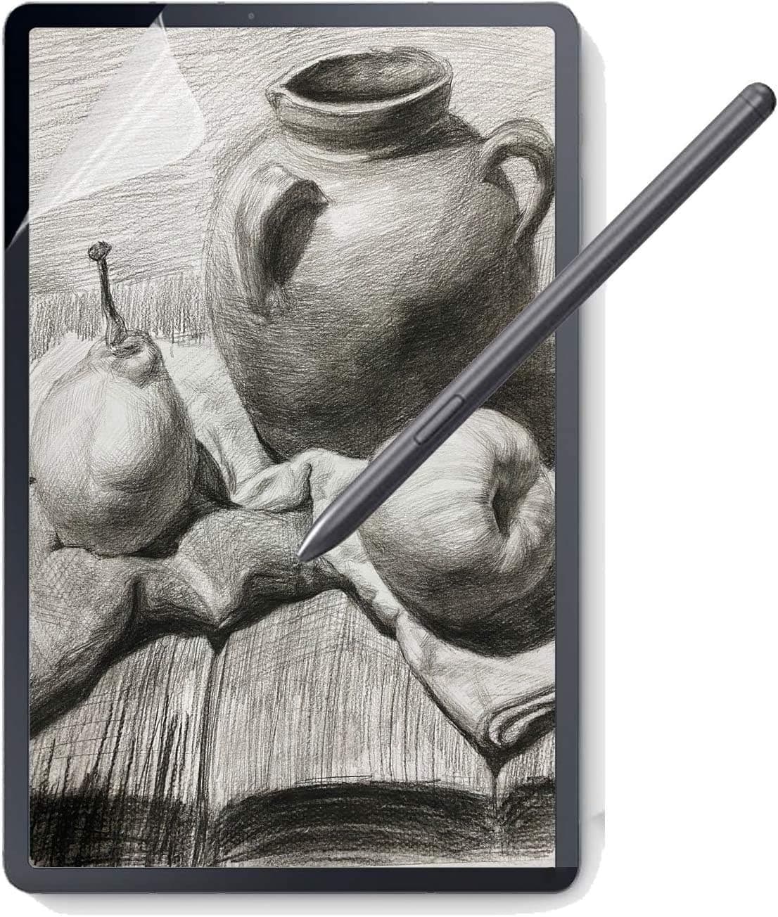 ausleben Paperfeel screen protector for Samsung galaxy tab S6 Lite, 10.4 inch ,2022/2020 SM-P619/SM-613/SM-P610/P615 Matt Paper-Textur film as writting on paper, anti-Glare,PET Film for Drawing,Compatible with S-pen