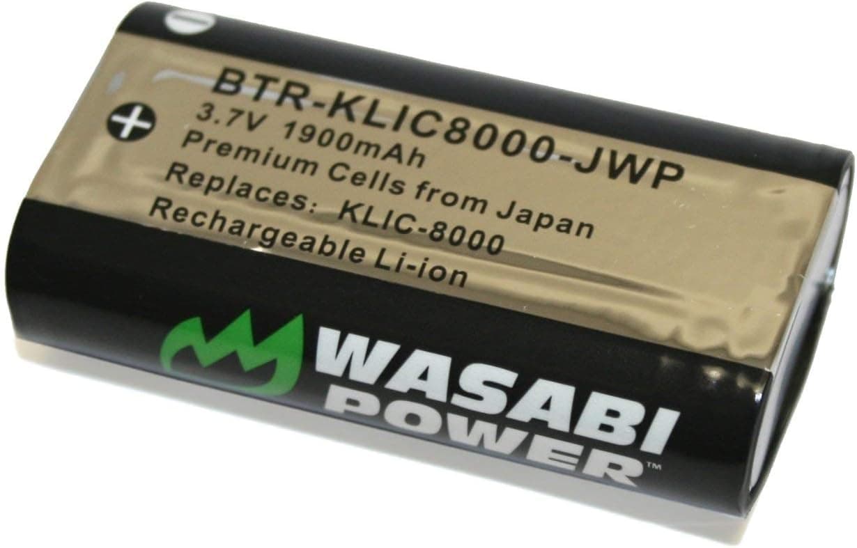Wasabi Power Battery for Kodak KLIC-8000, KLIC8000 and Kodak EasyShare Z612, Z712, Z740, Z812 is, Z1012 is, Z1015 is, Z1085 is, Z8612 is, Zx1, ZxD