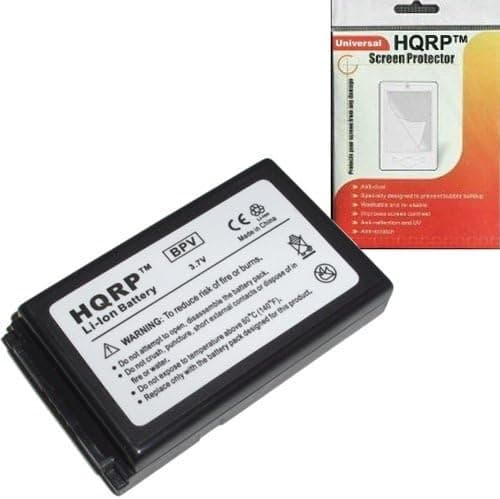 HQRP High Capacity Battery for Magellan eXplorist 400 / 500 / 600 - Super Extended Life GPS Replacement 37-00025-001 / 410508729TSLG plus HQRP Universal Screen Protector