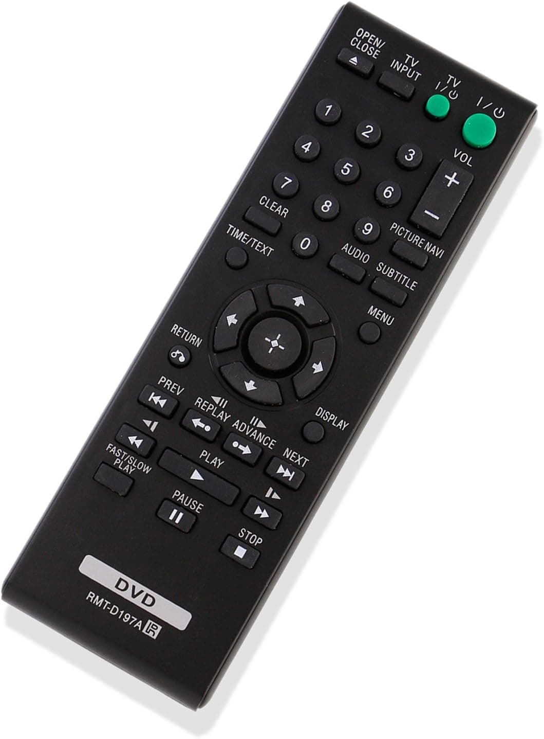 RMT-D197A Remote Control Replace fit for Sony DVD Player DVPSR201P DVPSR210P DVPSR405P DVPSR510H DVP-SR310P DVP-SR320 RMTD197A