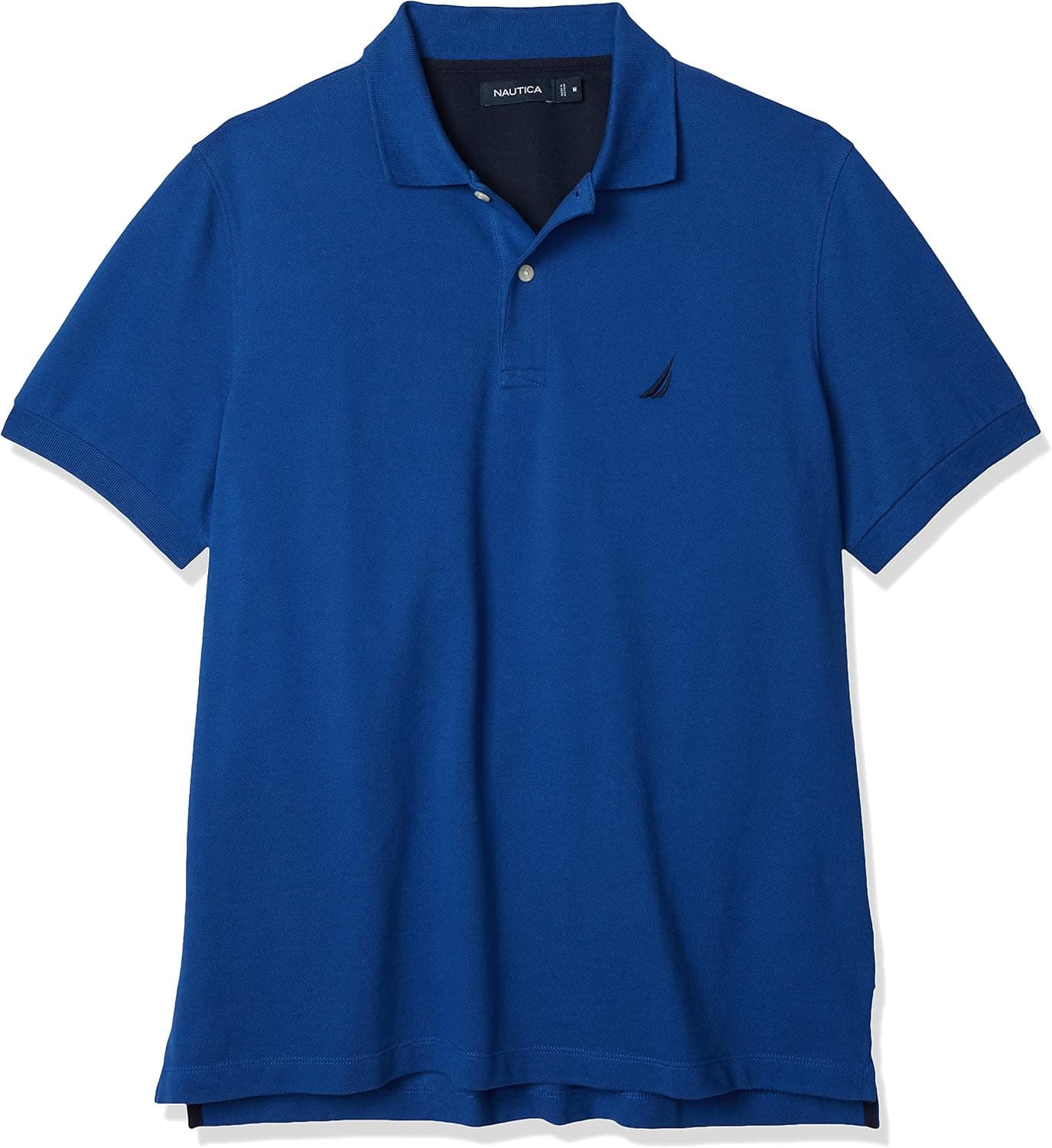 Nautica Men's Short Sleeve Solid Cotton Pique Polo Shirt