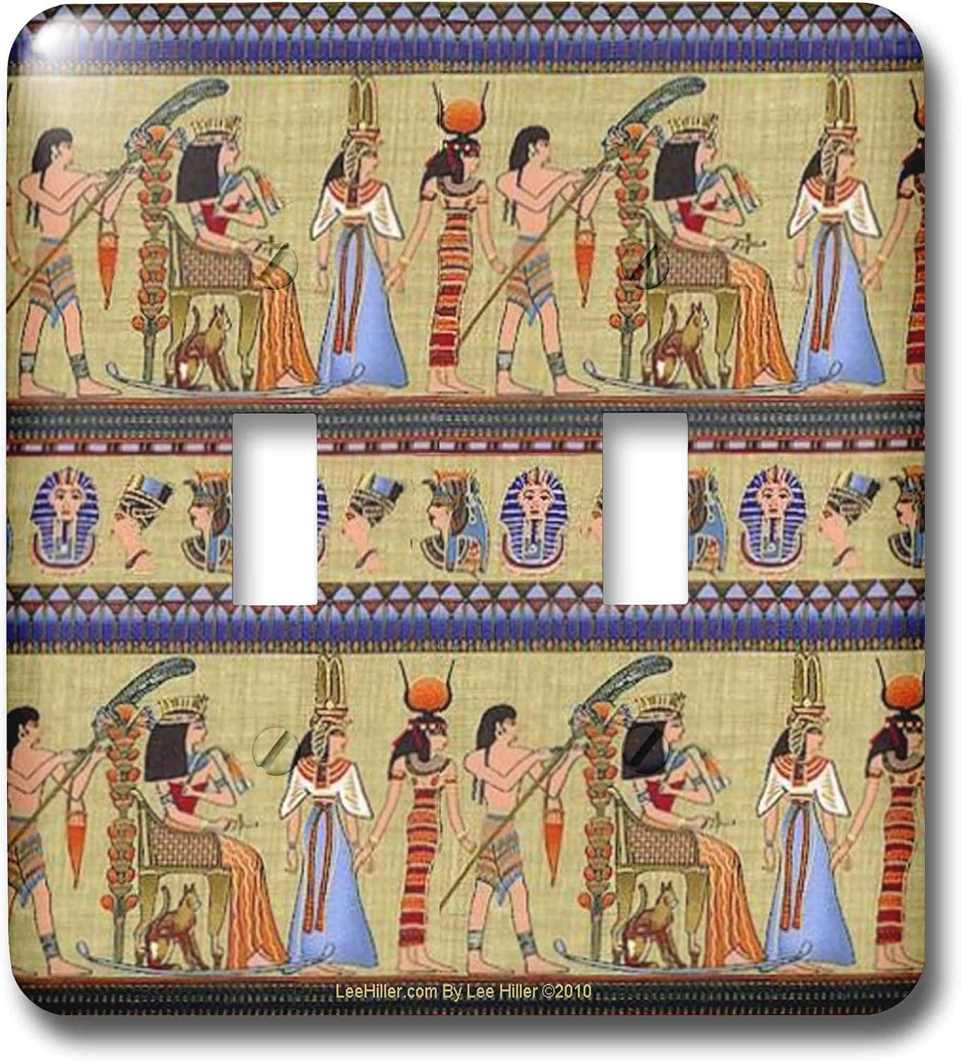 3dRose lsp_4937_2 Egyptian Hieroglyphics Double Toggle Switch