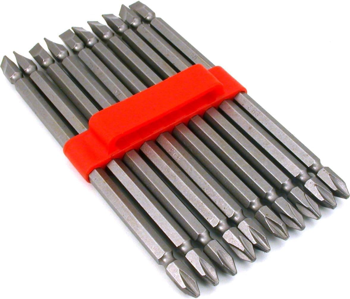 10 Double End Slotted Phillips Screwdriver Bits Tool 6"