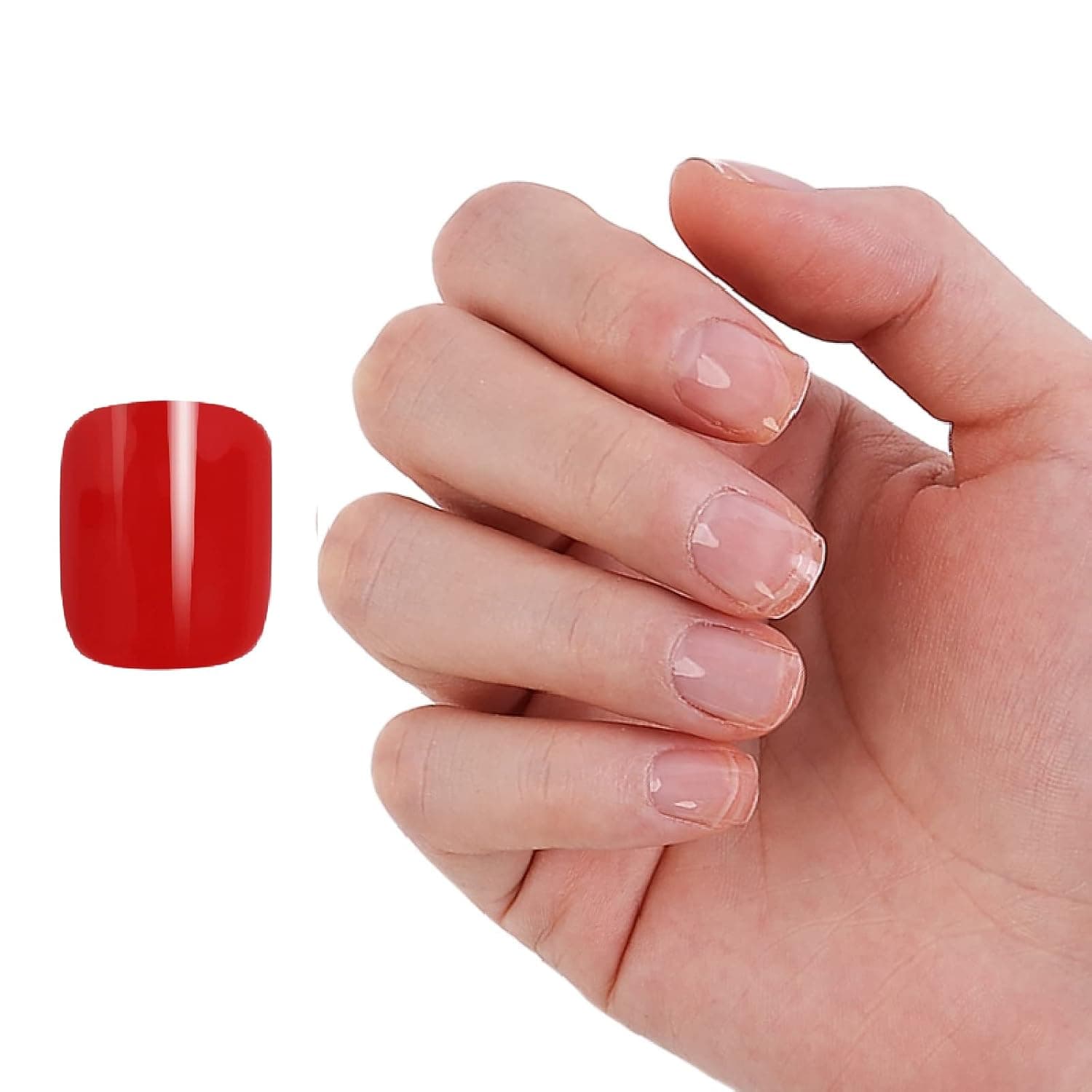 MelodySusie Short Coffin Nail Tips, Clear Nail Tips for Dip Powder Nail Extension, Half Cover Soft Gel Tips, 10Size 240Pcs with Nail Buffer