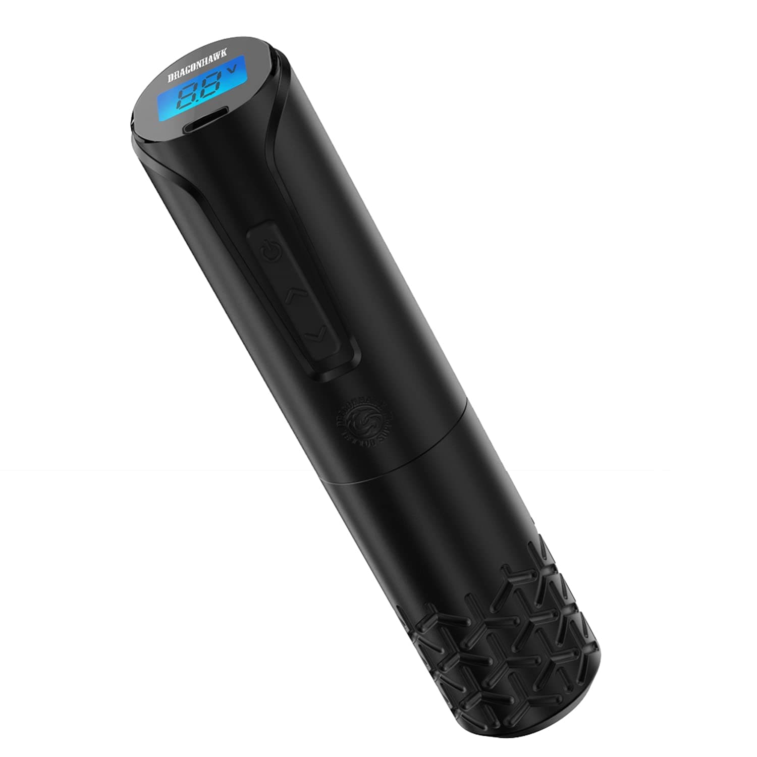 Dragonhawk X1 Rotary Wireless Tattoo Pen Machine Lcd Screen Display Replaceable Battery Supply Direct Drive Custom Motor (Black)