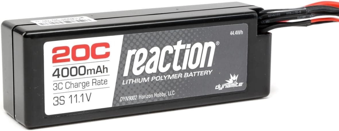 Dynamite Reaction 11.1V 4000mAh 3S 20C LiPo Hard Case:Deans Battery