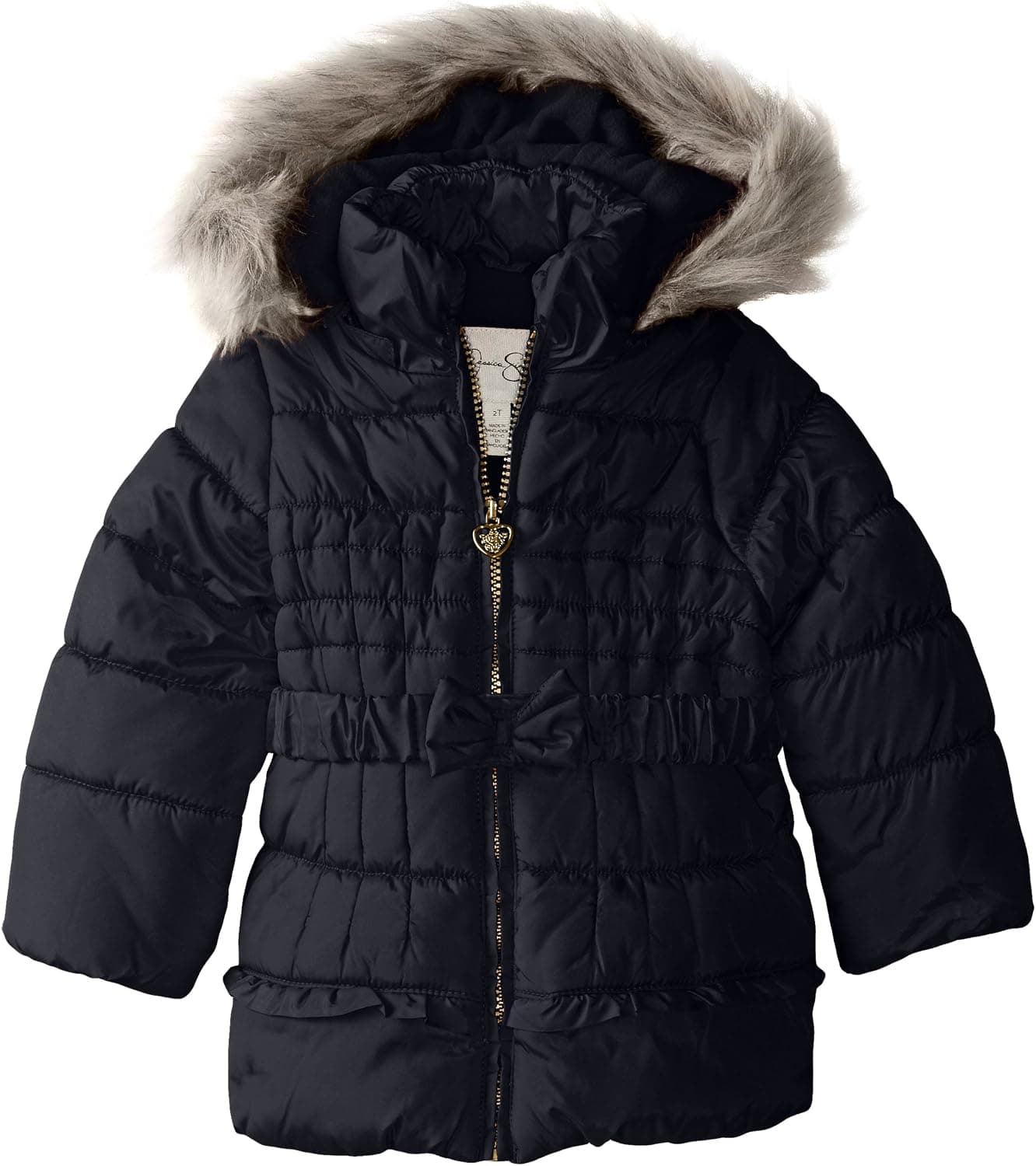 Jessica Simpson Girls' Bow Puffer Coat
