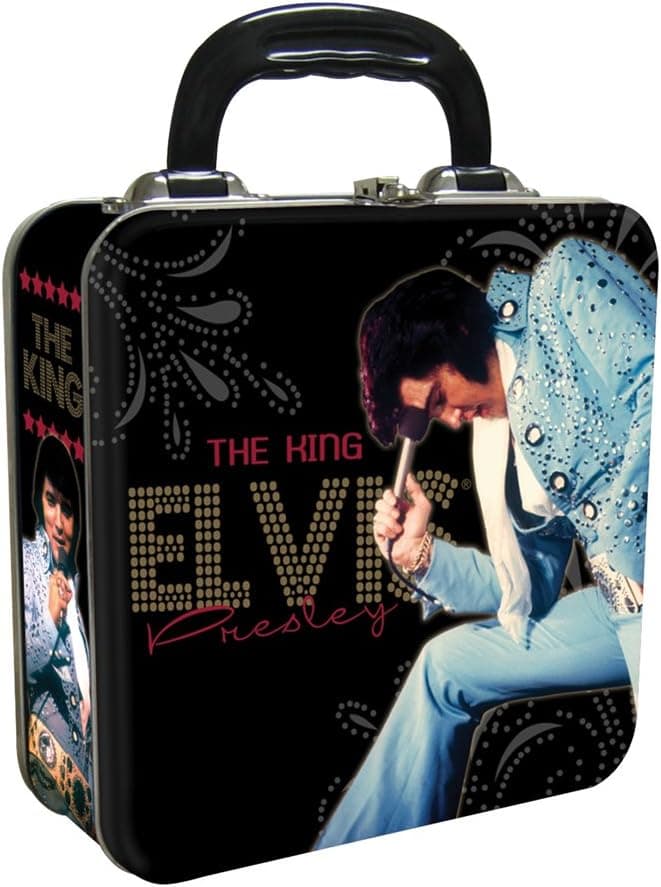 Vandor Elvis Presley Square Tin Tote, Black