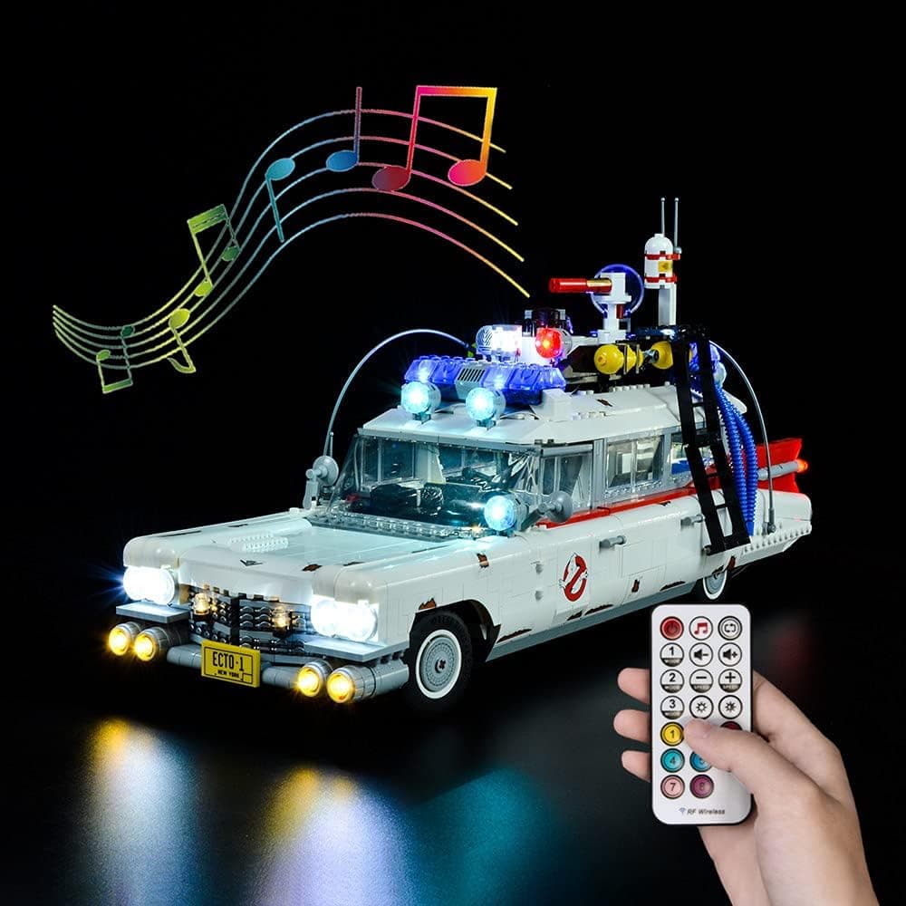 Led Lighting Kit Only - Light Set Designed for Lego Ghostbusters ECTO-1 10274 Building Blocks Model - Without Lego Bricks Set (RC Sound Version)