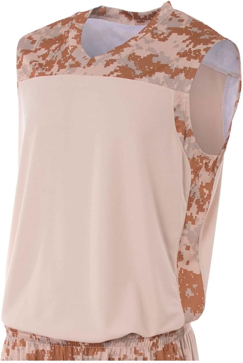 Authentic Sports Authority Camo Athletic Muscle Tank Moisture Wicking Shirt/Jersey Uniform Athletic or Casual Wear (5 Camoflage Colors/Youth & Adult Sizes)