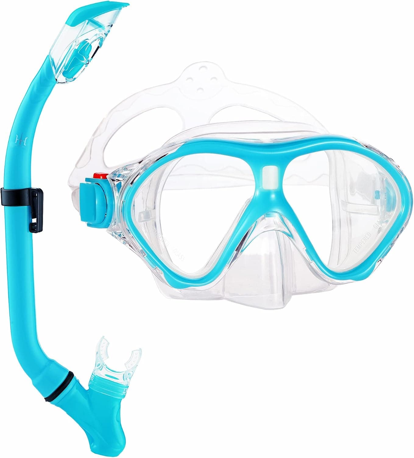 Kids Mask Snorkel Set Snorkeling Packages, with Diving Mask, Dry Snorkel, Mesh Bag, Anti-Fog Anti-Leak Snorkeling Gear for Kids for Snorkeling Swimming Diving