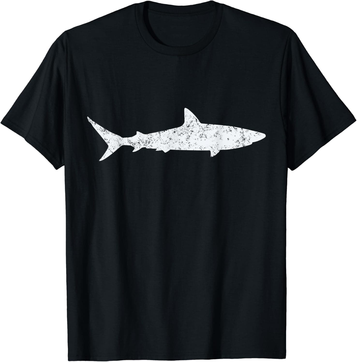 Shark Retro Vintage T-Shirt 70s Distressed Throwback Tee