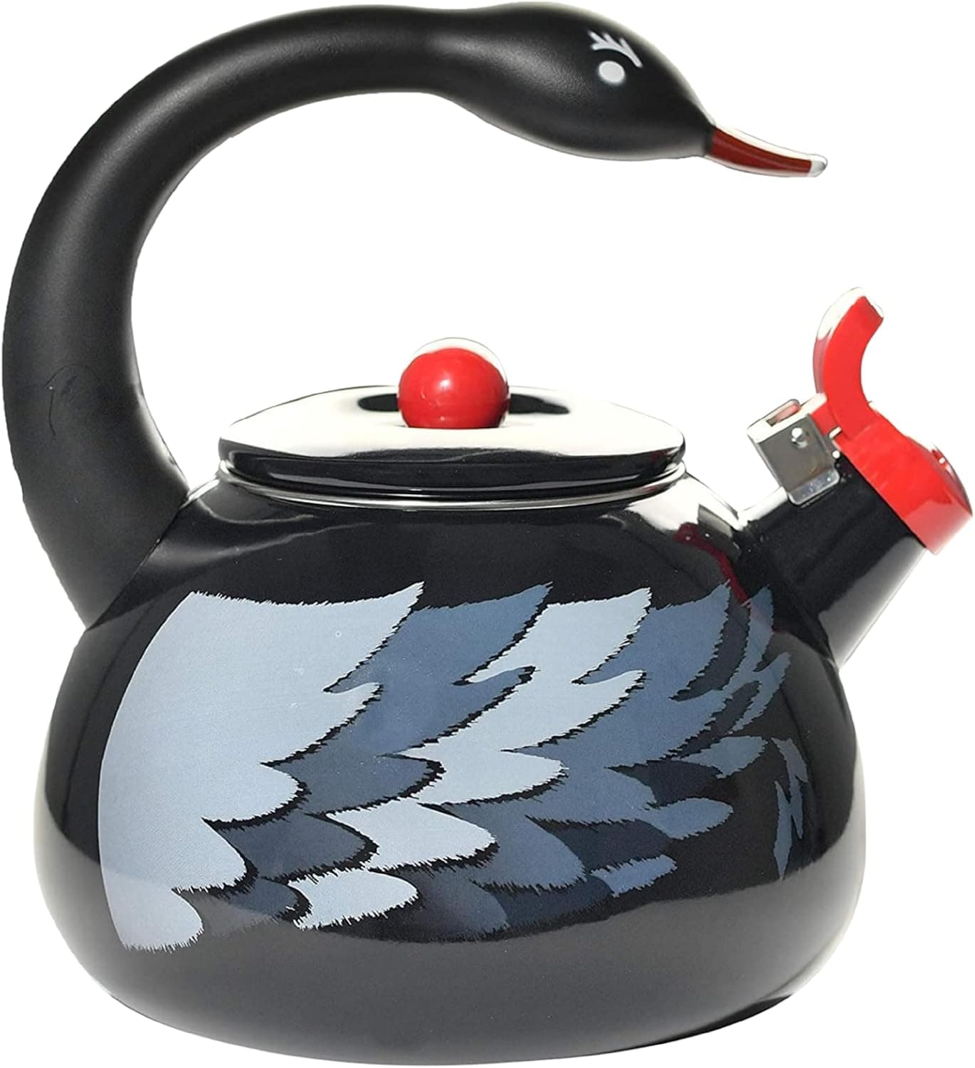 HOME-X Black Swan Whistling Tea Kettle, Animal Teapot, Kitchen Accessories and Décor