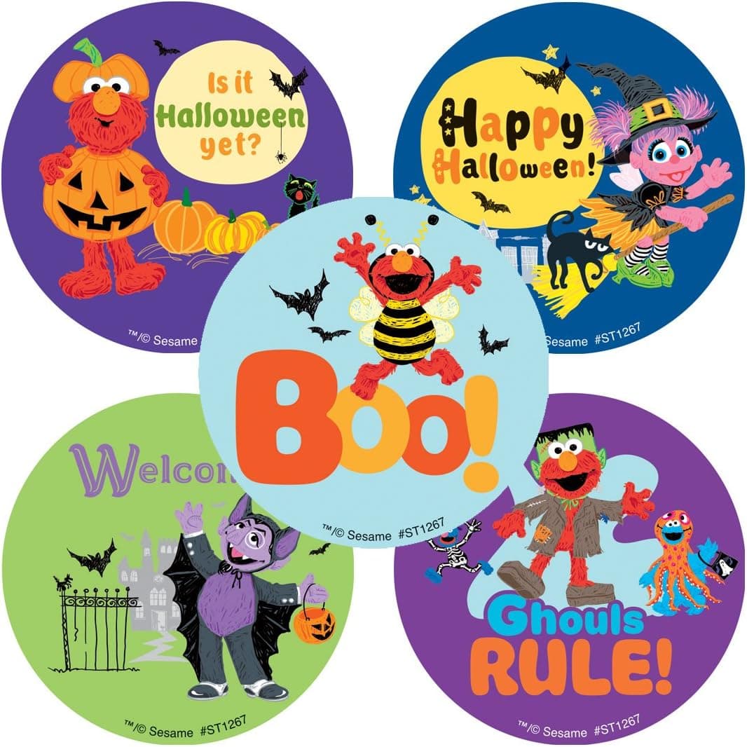 Sesame Street Halloween Stickers - Prizes and Giveaways - 100 Per Pack