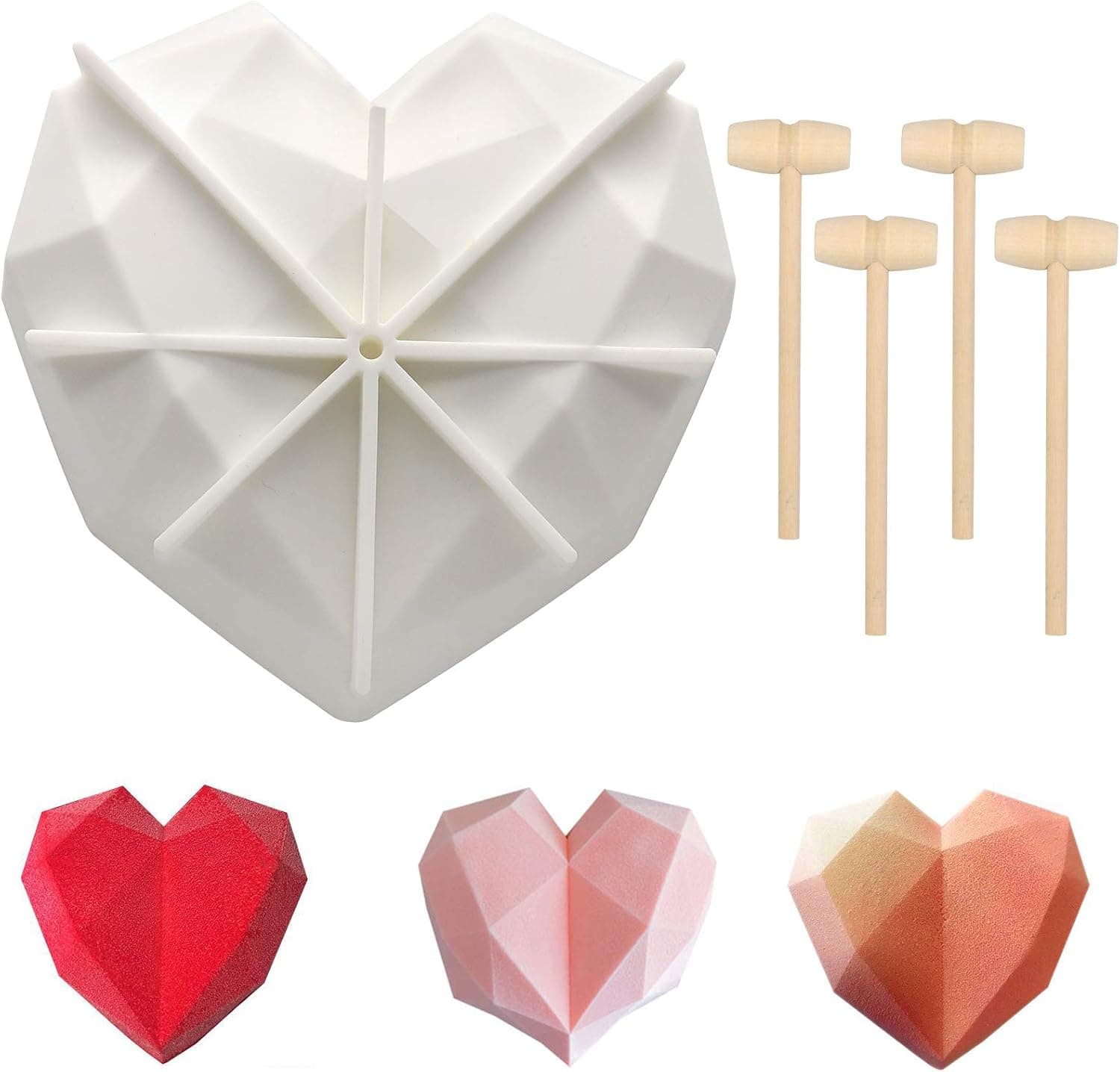 Diamond Heart Mold Silicone