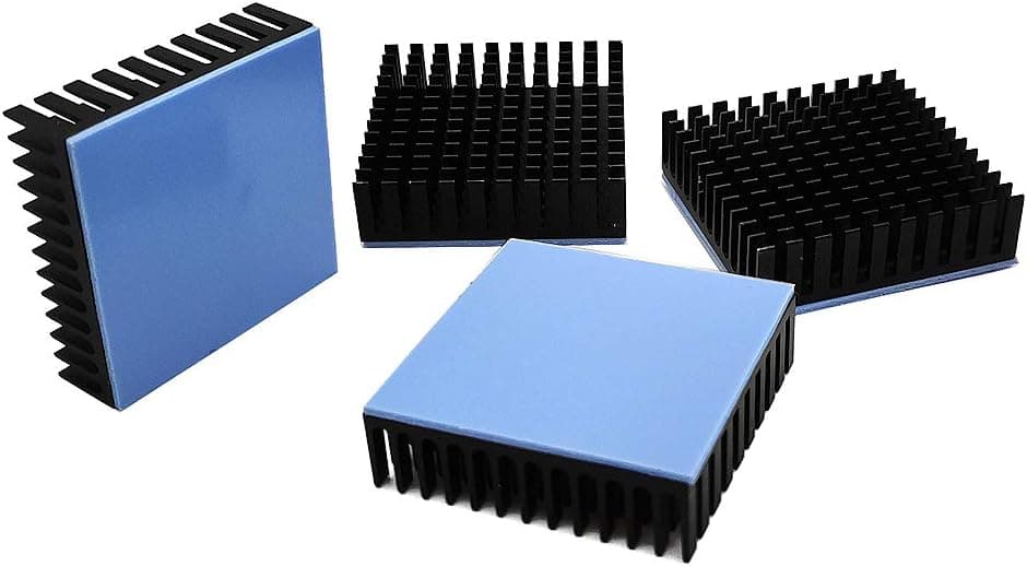 YJJelt 4pcs 40mm Heatsink Kit 40x40x11mm Aluminum Heat Sink Cooling for Cooling 3D Printers, TEC1-12706 Thermoelectric Peltier Cooler