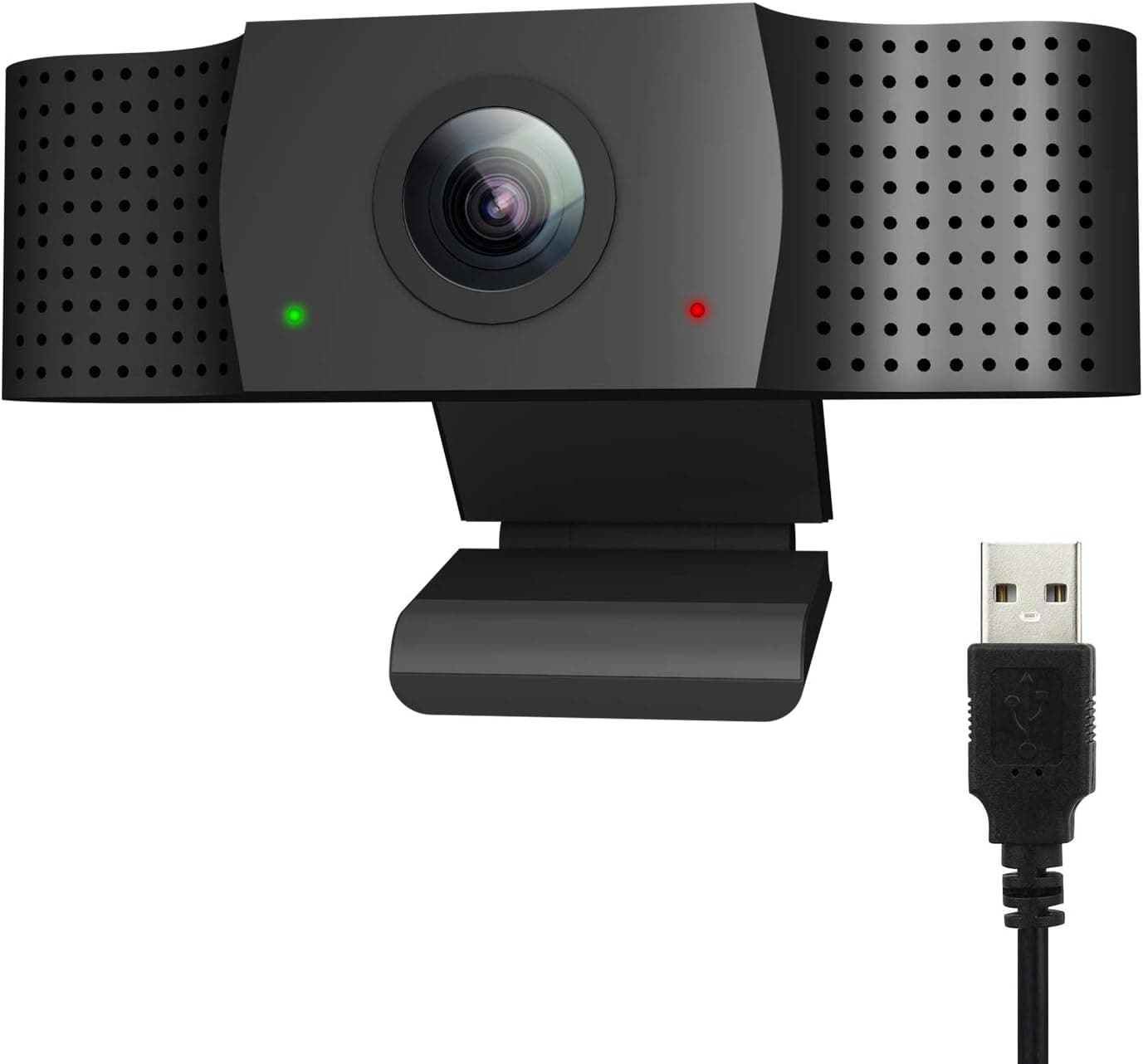 Kolaura Webcam with Microphone, 1080P HD PC Webcam with USB Plug & Play Desktop Laptop Live Streaming Camera for Video Calling Recording Video Conference Online Teaching Business Meeting