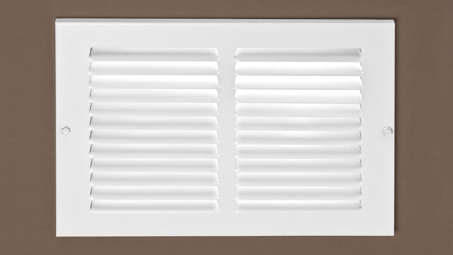 Rocky Mountain Goods Air Return Grill Wall Vent - 10” by 4” - Solid steel construction - Includes screws for easy installation - White finish is also paintable
