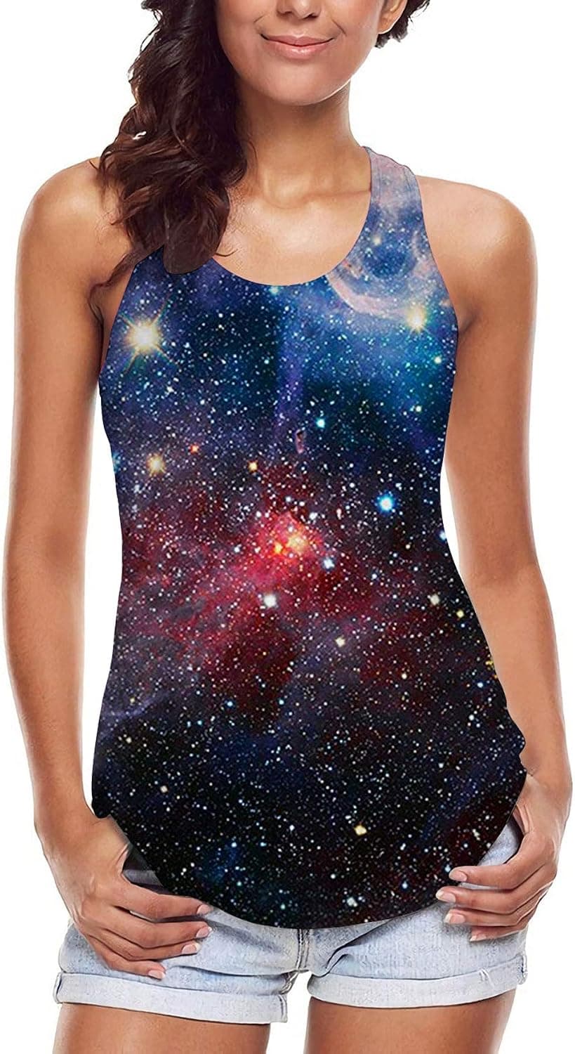 Leapparel Women's Cool Design 3D Printed Sleeveless Racerback Tank Top Vest Shirts …
