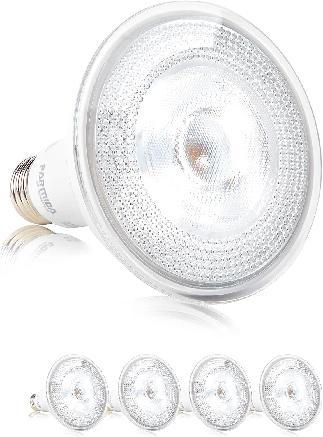 Parmida LED PAR30 Bulb, Long Neck, Dimmable, 11W (75W Equivalent), 850lm, Flood Light Bulb, Energy Star, UL-Listed, Wet Location Rated (5000K (Day Light), 4 Pack)