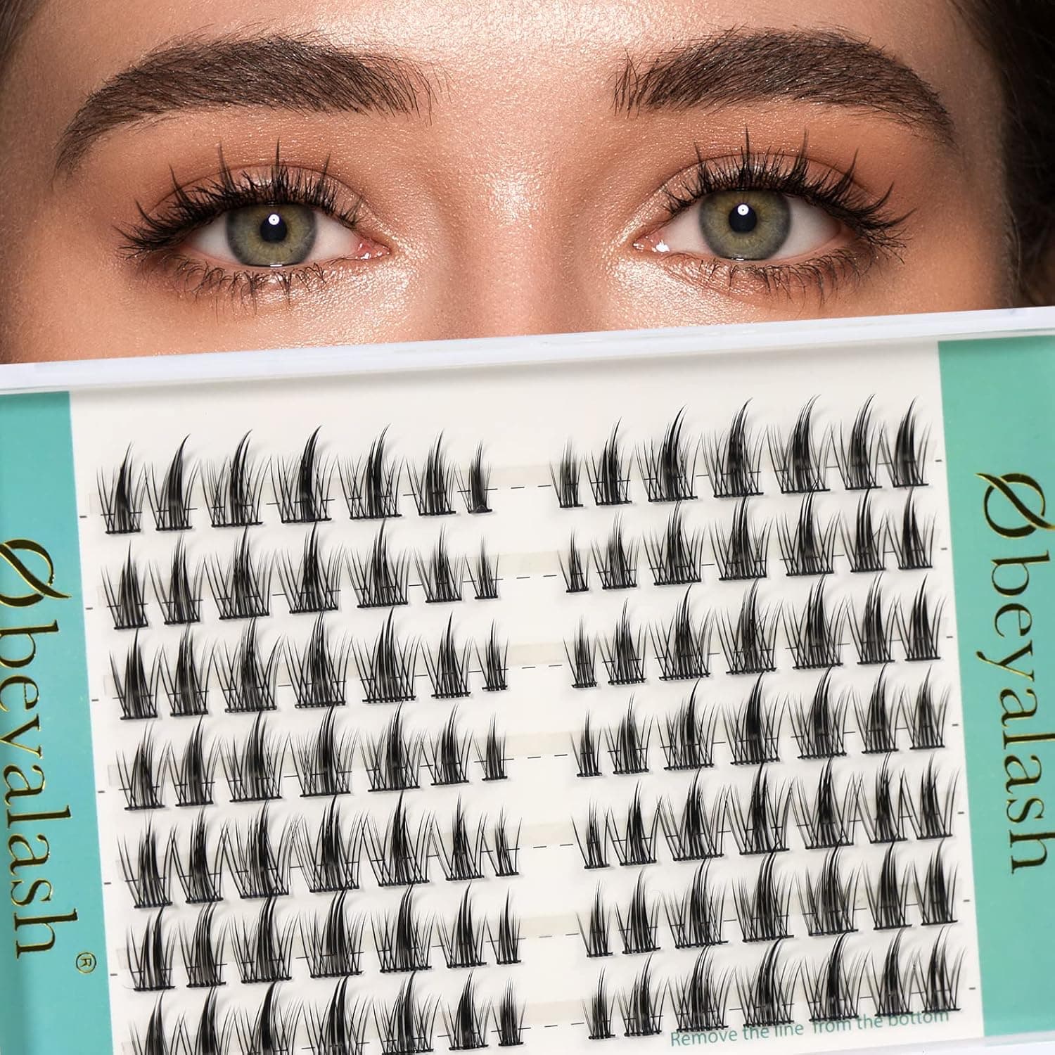 Manga Lashes Individual Cluster Lashes 98pcs Anime Lashes Natural Look Thin Cotton Band Manga Eyelashes 8-13mm Japanese Asian Natural Eyelashes Soft and Light Korean Anime Eyelashes by Obeyalash