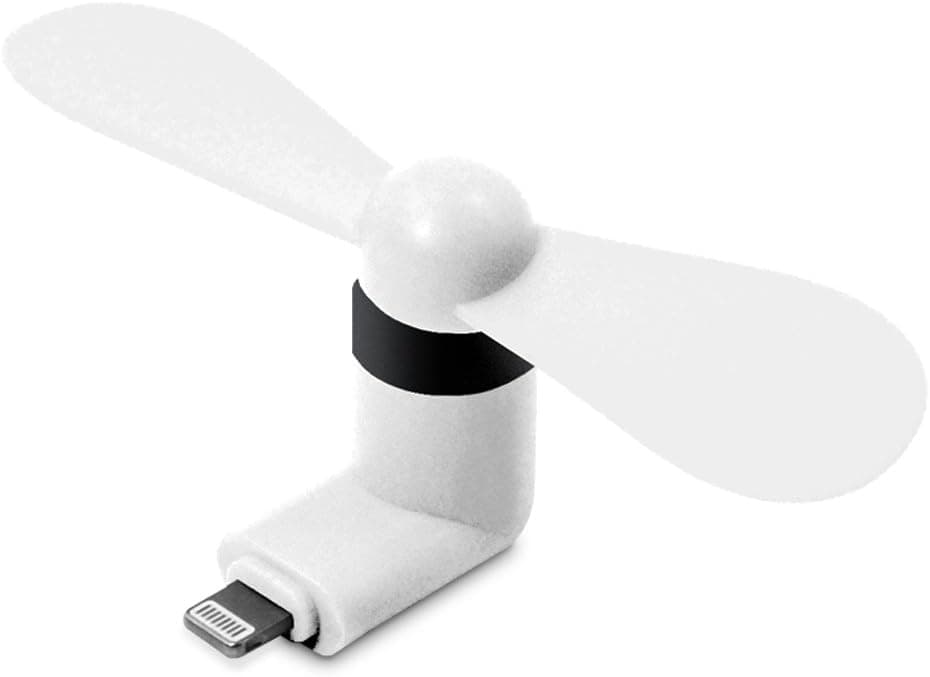 Audiology Connect Mobile Phone Fan, Rotating Fan for Apple, Mini Fan for iPhone 6 / 6 Plus,7/7 Plus,8/8 Plus – White
