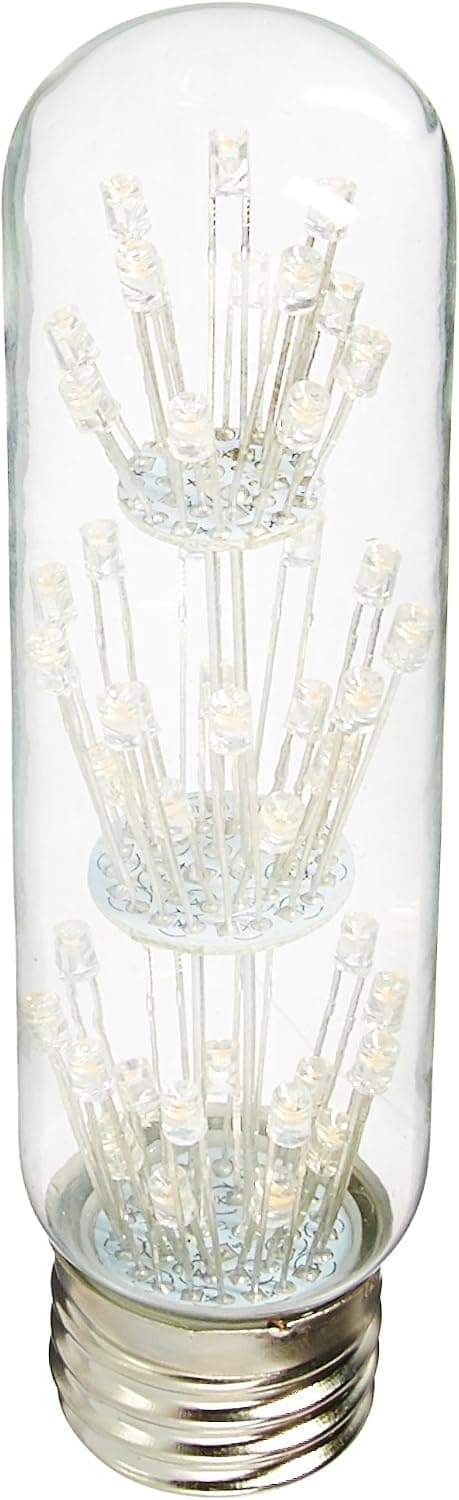 Light Itup LED T10 2-Watt (25-Watt Equiavalent) Snow Flack Style, Warm White 2400K, Medium E26 Base, Light Bulb