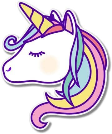 AK Wall Art Unicorn Vinyl Sticker - Car Phone Helmet - Select Size