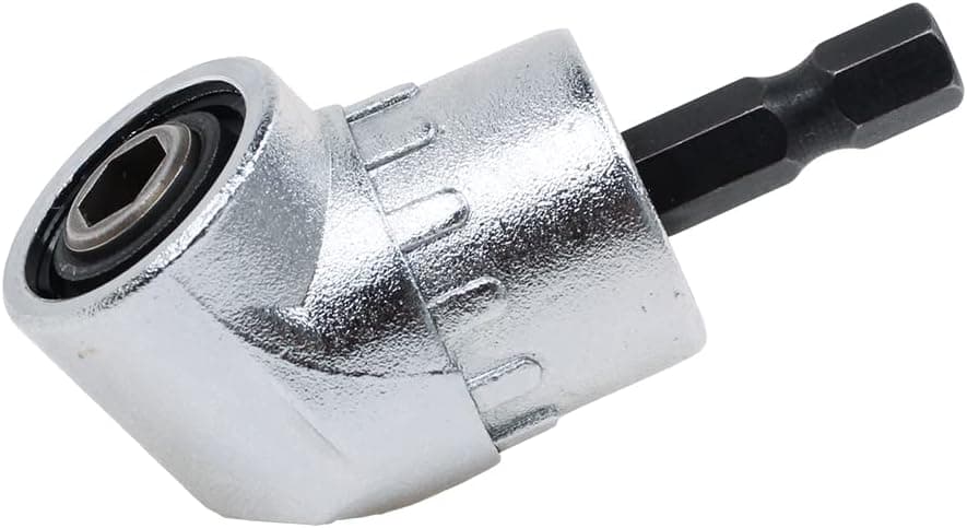 AUTOTOOLHOME 105 Degree Right Angle Driver Drilling and Driving Power Screwdriver Drill Attachment Adapter with 1/4-inch Hex Quick Change Drive and Magnetic Bit Socket
