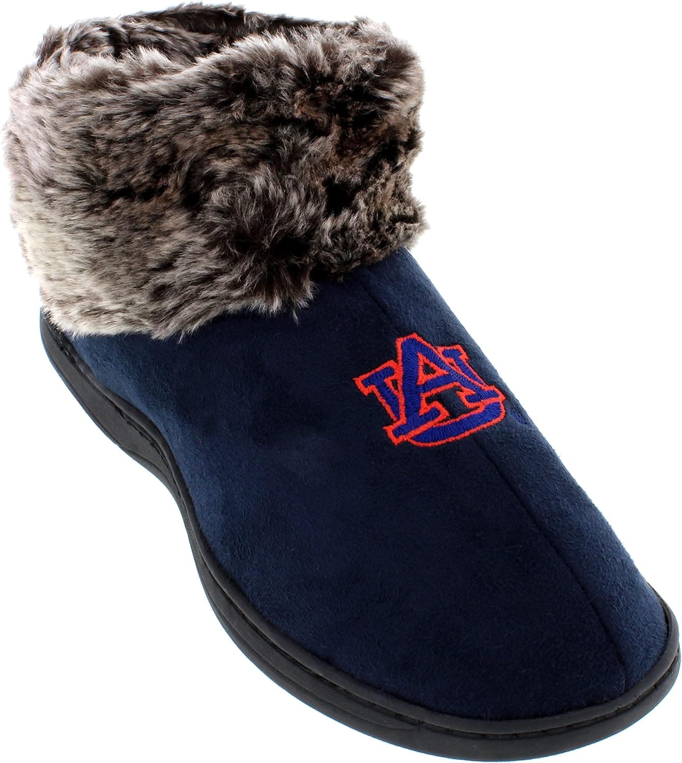 Comfy Feet Womens NCAA Faux Sheepskin Furry Top Indoor Outdoor Slippers