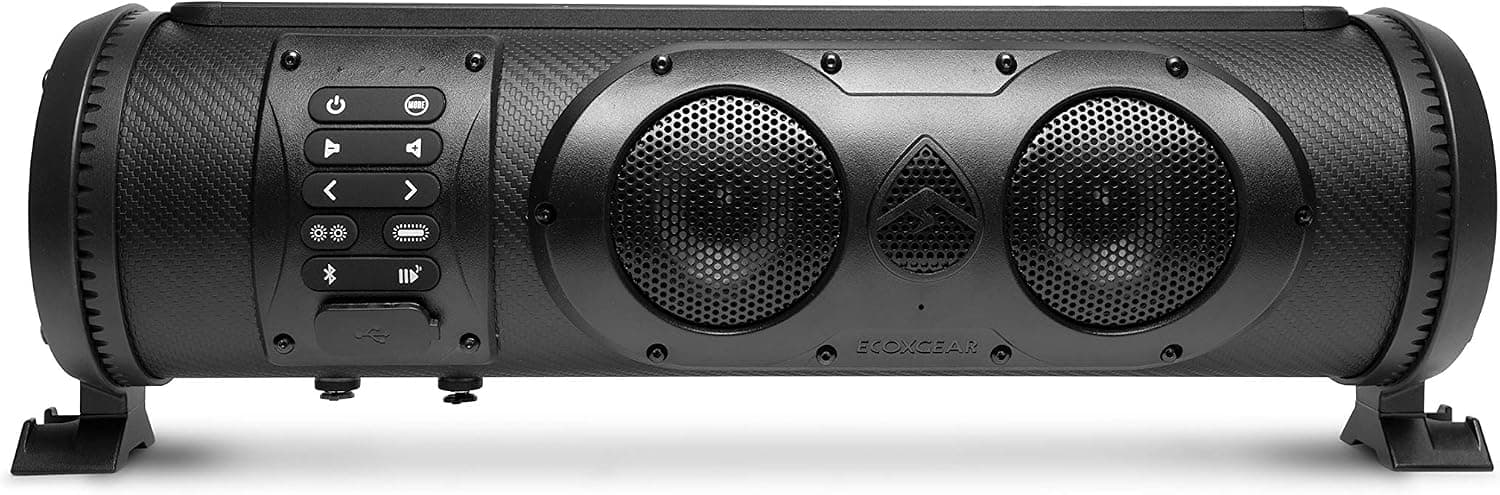 ECOXGEAR SoundExtreme SE18 Amplified Powersports Bluetooth 5 Speaker Soundbar Waterproof Sandproof with LED Lighting 300 Watts of Peak Power
