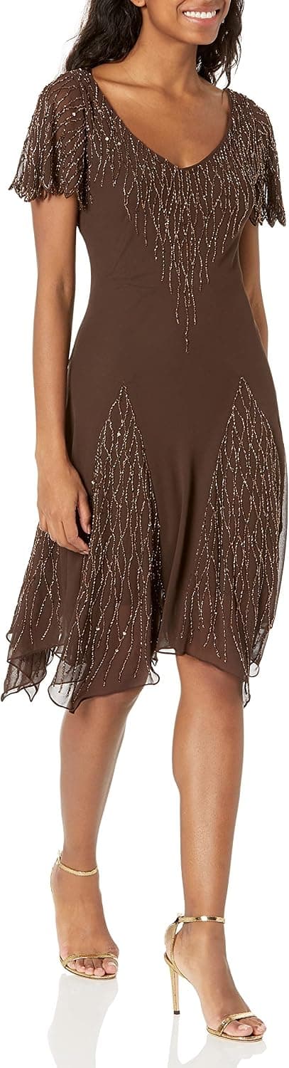 J Kara Women's Short Embellished Cocktail Dress