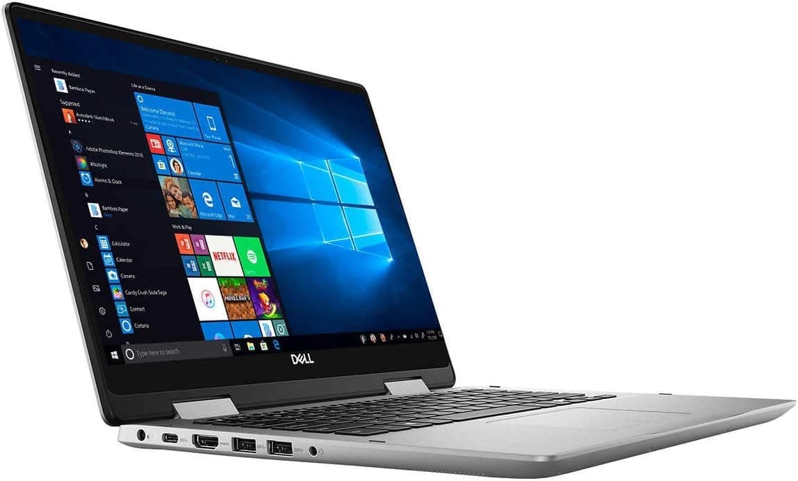 Dell Inspiron 14" 2 in 1 FHD Touchscreen Laptop, Ryzen 5-3500U, 12GB RAM, 128GB SSD+1TB HDD, 4 Cores up to 3.70 GHz, Vega 8 Graphics, USB-C, Backlit, FP, Webcam, Win 10 (Renewed)
