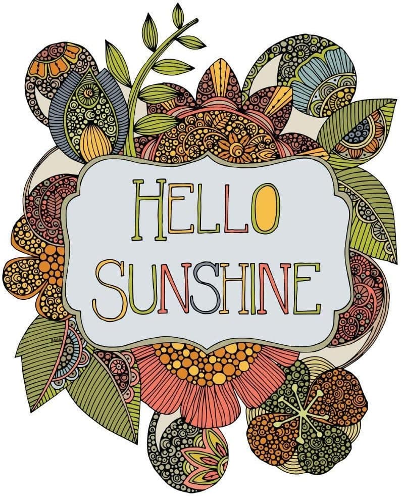 My Wonderful Walls Hello My Sunshine Positive Vibe Decal by Valentina Harper (S)