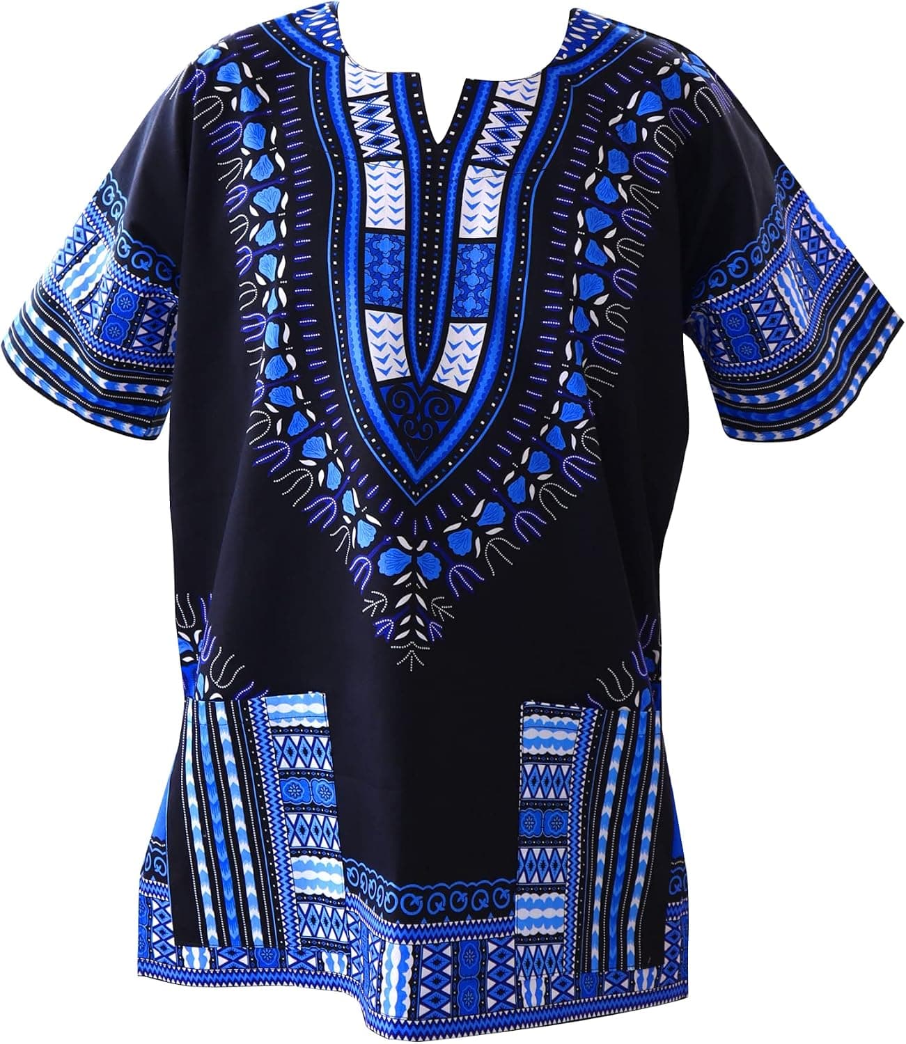 RaanPahMuang Unisex African Bright Dashiki Cotton Shirt Variety Colors
