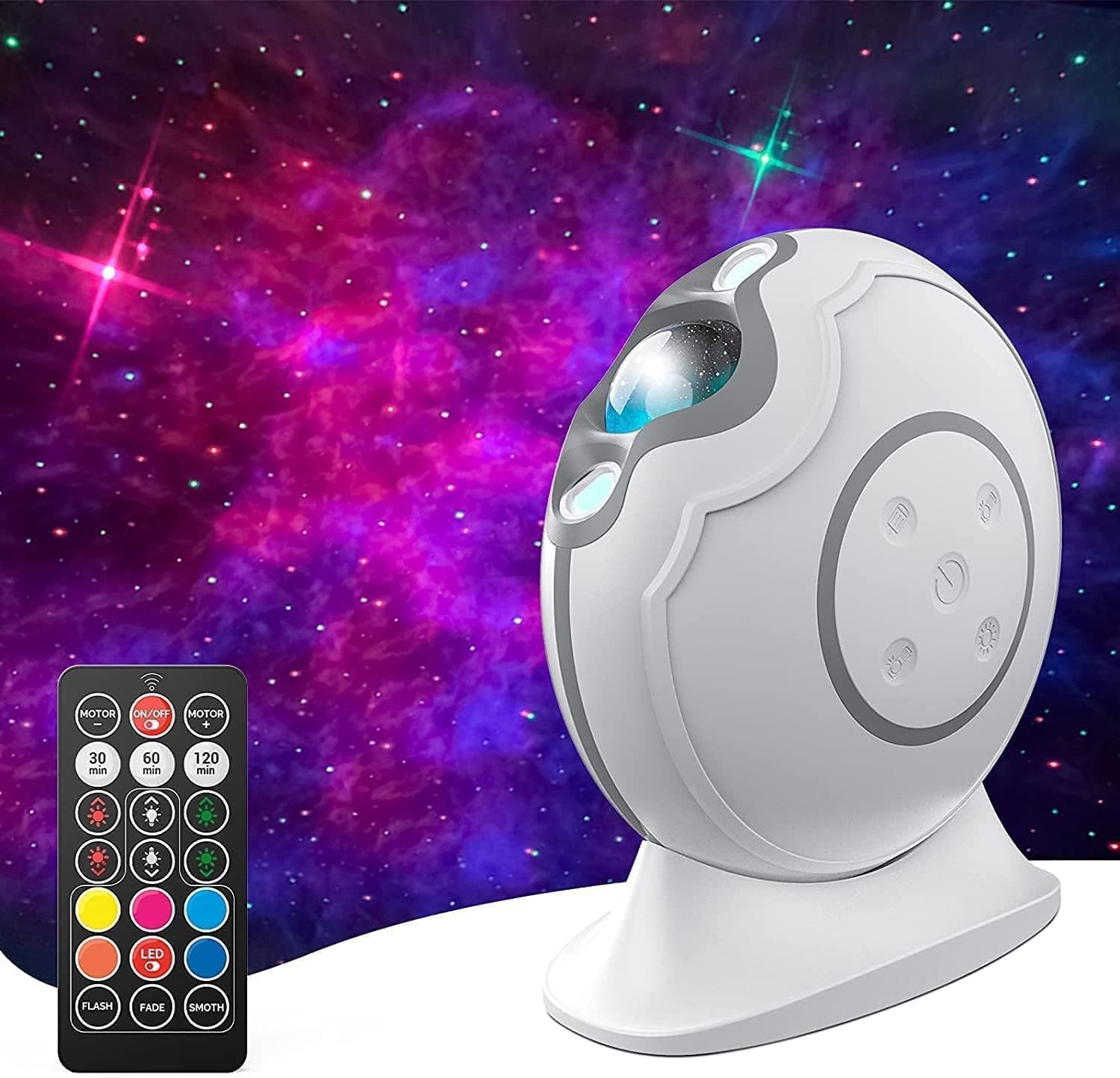 AIRSEE Star Projector Galaxy Light, Cordless Adjustable LED Laser Galaxy Projector with Remote Control & Timer, Magnetic Night Light Projector Valentine's Gifts for Party, Gaming Room, Bedroom Decor